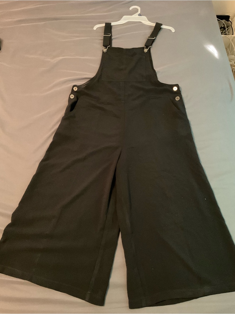 Xhilaration Black Wide-Leg Overall Jumpsuit